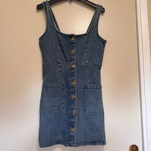 SMYM Denim Button-Front Dress